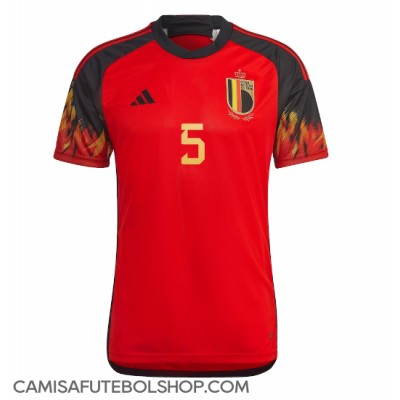 Camisa de time de futebol Bélgica Jan Vertonghen #5 Replicas 1º Equipamento Mundo 2022 Manga Curta